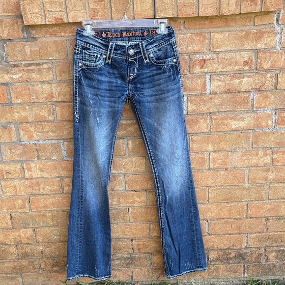 Rock Revival Women's Dark Blue Boot Cut Jeans - Picture 1 of 10